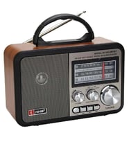 Durukar® Orta Boy Retro, Nostaljik, Ahşap Tasarım Bluetooth Hoparlörlü, Şarjlı, Taşınabilir FM/AM De