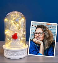 Kişiye Özel Fotoğraflı Hediye Seti Led Işıklı Fanus ve Fotoğraf - Size Özel Hediye Seti (Model 2)