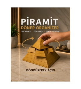 360° Döner Piramit Organizer, Takı ve Ofis Düzenleyici