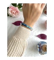 Okyanus Ferahlığı  A+ KALİTE  Mavi Akik, Akuamarin, Ay Taşı Doğal Taş Bileklik > Handcrafted