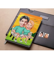Bk Gift Kişiye Özel Sevgililer Karikatürlü Beyaz Defter-55 , Arkadaşa Hediye , Sevgiliye Hediye