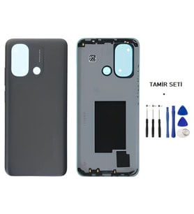 Xiaomi Redmi 12C FULL Kasa Arka Kapak Yan Tuş Takımı SİYAH - TAMİR SETİ
