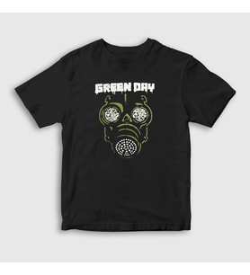 Presmono Unisex Çocuk Siyah Gas Green Day T-Shirt 402372tt