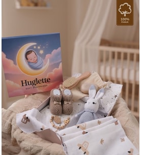 Winny - Erkek Bebek Takım Yenidoğan Hediyelik Seti - %100 Pamuk Müslin Set, Örme Patik