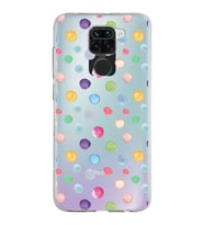 PrintiFy Xiaomi Redmi Note 9 ile Uyumlu 1mm Slim Fit Water Color 6 Baskılı Şeffaf  Kılıf