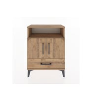 Arges Komodin 3 Raflı Tek Çekmeceli 2 Kapaklı 60x30x80 Çam-Çam