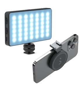ShiftCam Apple Uyumlu ProLED Magsafe RGB Selfie Çekim Işığı ve SnapShoe Siyah Magsafe Aksesuar Montaj Aparatı