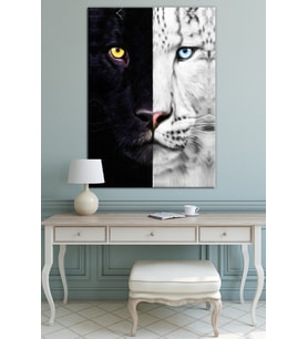 LEOPAR- KAPLAN KANVAS TABLO, KAFE, BÜRO VE OTELLERE UYGUN