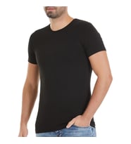 6 Adet Yıldız Erkek Bambu Kısa Kollu T-Shirt Fanila Siyah 476