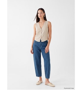 LCW EVERYDAY İndigo Barrel Fit Kadın Jean Pantolon