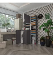 Kenzlife çamaşır makinesi dolabı kasparovmaks gri 180*096*55-20 banyo kapaklı arkalıksız (Karışık)
