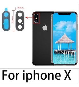 iPhone X Arka Kamera Camı Lens Yapışkanlı