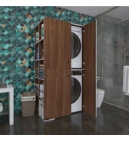 Kenzlife çamaşır-kurutma makinesi dolabı kapaklı fedyenka sol cvz 180*090*60 banyo arkalıksız (Karışık)