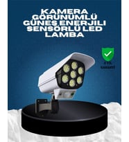 Northcity Güneş Enerjili Kamera Görünümlü Hareket Sensörlü LED Duvar Lambası - Güvenlik ve Aydınlatma