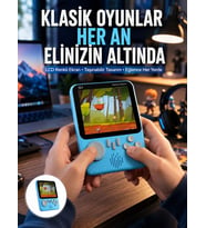 3.5 İnç Mini Atari Taşınabilir Oyun Konsolu 666 Adet Retro Oyun Yeni Nesil