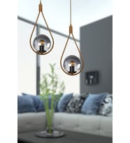 Damla 2.Lİ ESKİTME FÜME GLOP CAM