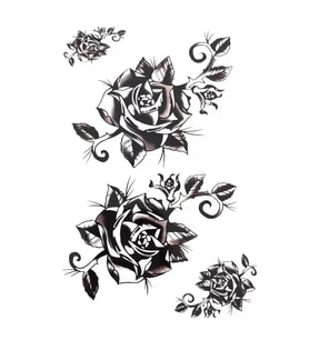 Caş Dekorasyon Gül Figürlü Geçici Dövme Tattoo