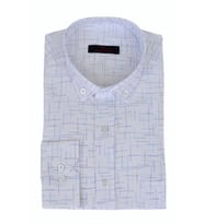 Erkek Klasik Uzun Kollu Çizğili Gömlek BGL-ST03553 (Beyaz)