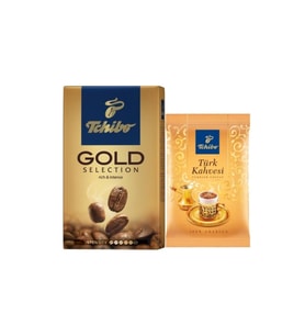 Tchibo Gold Selection Öğütülmüş Filtre Kahve 250 Gr & Türk Kahvesi 100 Gr