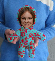 BK Gift Kişiye Özel Fotoğraflı Çiçek Tasarımlı Bebek Yastık, Arkadaşa Hediye-1