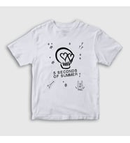 Presmono Unisex Çocuk Beyaz Skull 5 Seconds Of Summer T-Shirt 79148tt (Beyaz)