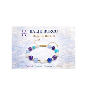 Balık Burcu Doğaltaş Bileklik