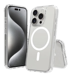 Apple iPhone 16 PRO MAX Kılıf Magsafe Wireless Kablosuz Şarj Uyumlu Manyetik Şeffaf Kapak