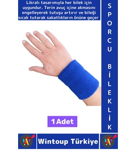 Konforlu Tenis Futbol Basketbol Koşu Fitness Likralı Esnek Ter Emici Destekleyici Sporcu Bilekliği