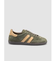 %100 Hakiki Deri Yeşil Süet Kadın Sneaker