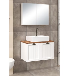 %100 Mdf 80 cm Aren Banyo Dolabı