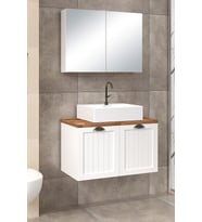 %100 Mdf 80 cm Aren Banyo Dolabı