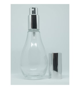 PARFÜM ŞİŞESİ 70 ML (2 ADET) BOŞ AMPUL ŞİŞE GRİ METAL VALF VE KAPAK