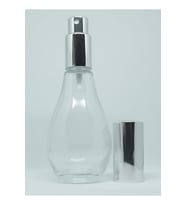 PARFÜM ŞİŞESİ 70 ML (2 ADET) BOŞ AMPUL ŞİŞE GRİ METAL VALF VE KAPAK