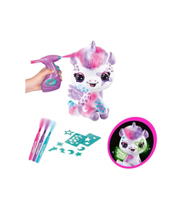 Airbrush Plush Karanlıkta Parlayan Sihirli Unicorn – Boyanabilir ve Yıkanabilir Fonksiyonel Pelüş Seti (Çok Renkli)