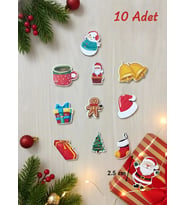 Yılbaşı Mini Figür 4 10'lu paket (Çok Renkli-Renksız)