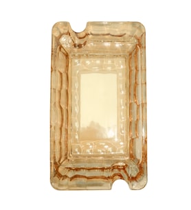 PremiumQuality Gold Şeffaf Kristal Desenli İkili Puro Küllüğü - TR9750