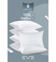 6 Adet Yellow Dream Serisi Fermuarlı Antialerjik Silikon Elyaf Dolgulu Yastık 50x70cm 1200gr (Beyaz)