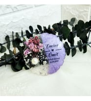 30 Adet Söz Nişan Nikah Şekeri Hediyelik Magnet Mor Epoksi Magnet-