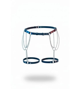 Mulvxbrf Brf02 Siyah Jartiyer Harness Zincirli Deri Vücut Aksesuarı - Brf1323 (Mulvix)