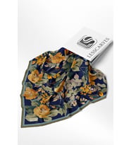 Lesscarves Pamuk İpek Eşarp Çiçek Desenli LS2206