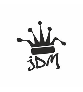 JDM Kral Tacı Araba Sticker siyah 16x16 CM (Siyah)