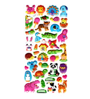 Sticker Kabartmalı Stiker Defter, Planlayıcı Etiket (limyl-011) - 17X9 cm - Mini Orman Hayvanları