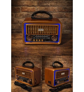Everton Rt-683 Güneş Enerjili Ledli Bluetooth Nostaljik Radyo Müzik Çalar