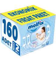 Molfix Bebek Bezi 2 Beden 3-6 KG Mini 160 Adet Ekonomik Fırsat Pk