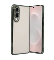 Samsung Galaxy S25 Edge Kamera Korumalı Lensli Silikon - Yeşil