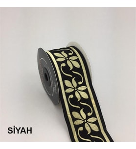 50084-Bordür - 10 mt Siyah-Altın