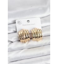 Vintage Model 316L Çelik Gold Renk Kadın Küpe - TJ-BKP11579