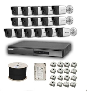 Hıkvısıon Ip Kamera 16'lı Set 2 Mp (Beyaz)