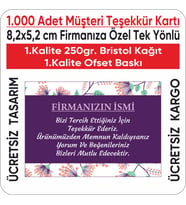 1.000 Adet E-Ticaret Yorum Kartı Müşteri Teşekkür Kartı