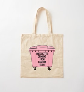 Thrash Tasarımlı Bez Çanta (Pembe)
